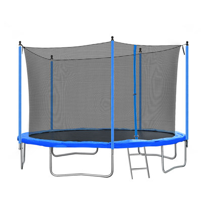 Audiohome 12' Foldable Indoor Kid / Toddler Trampoline with Handlebar ...