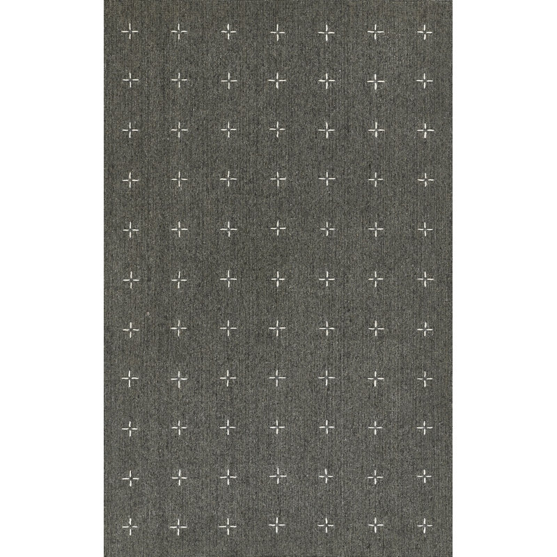 Tapis gris anthracite tissé à la main Momeni Oliver, Rectangulaire 8 pi x 10 pi