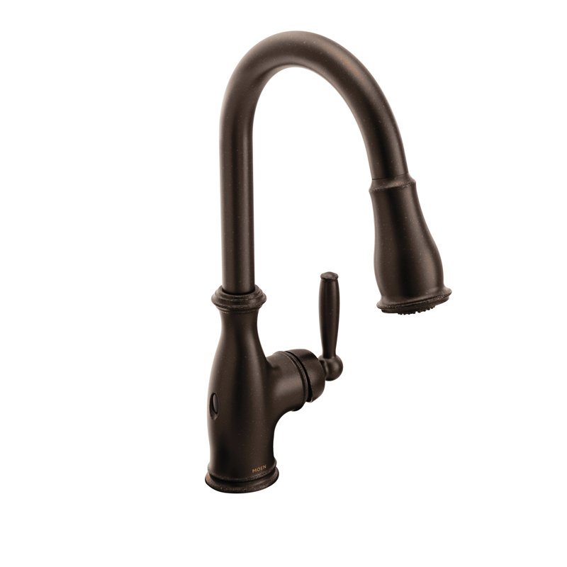 Robinet de cuisine Moen 7185EWBB Brantford bronze huilé MotionSense Wave New, Bronze frotté à l'huile