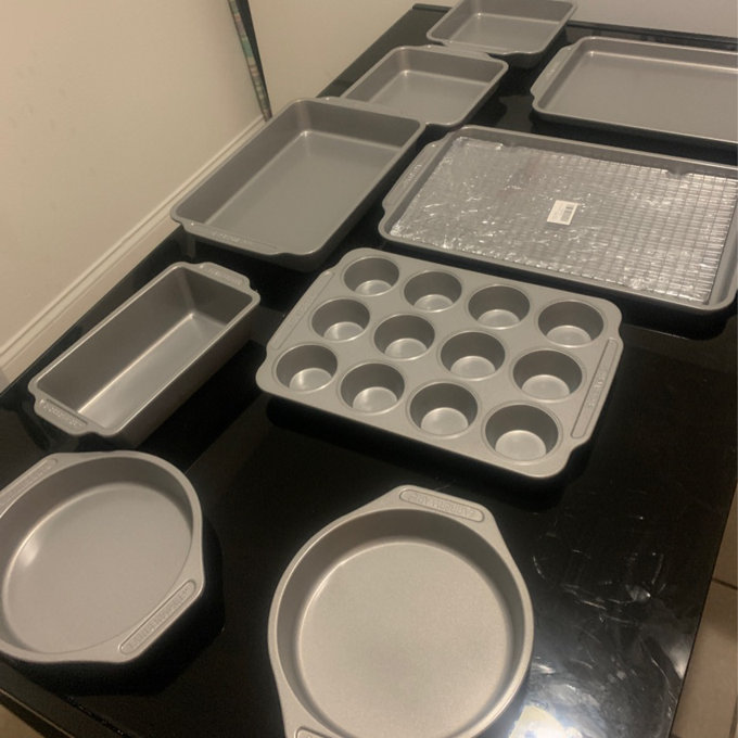 Farberware Nonstick Bakeware Set / Baking Pans with Cooling Rack, 10 Piece