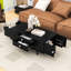 Table basse moderne avec tiroirs, tablettes cachées-2140790895