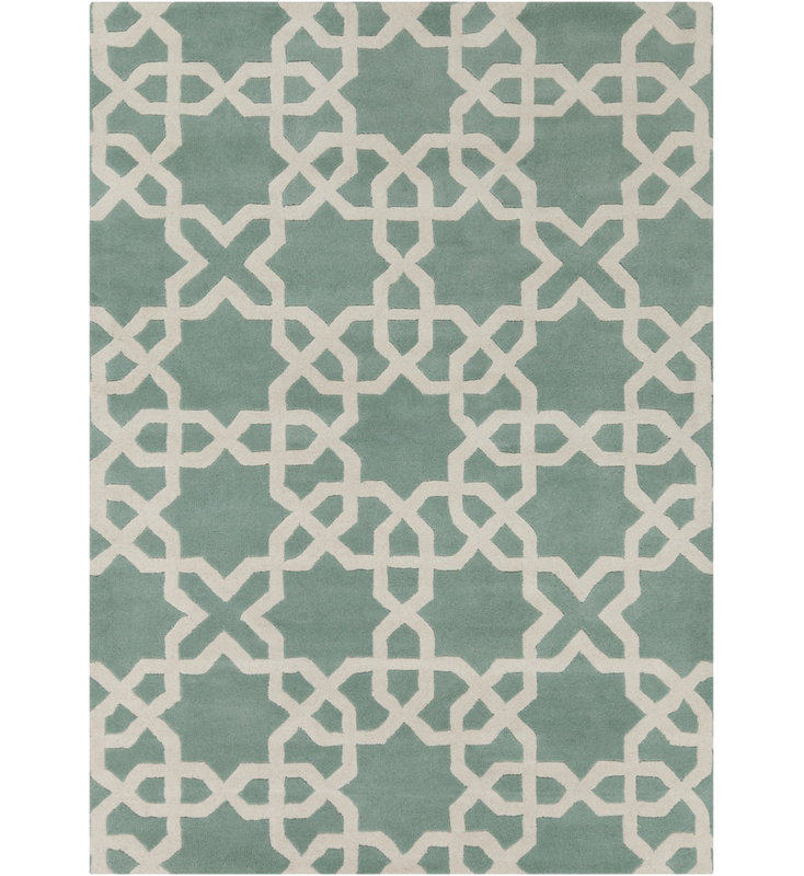 Tapis en laine touffeté à la main à motif de treillis marocain Theriot, 7 pi x 10 po