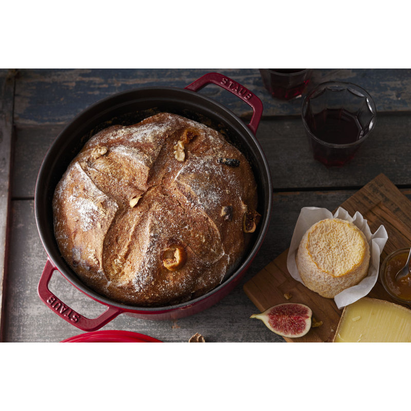 La Cocotte Cast Iron Round Cocotte, 0.25 quarts, Cherry