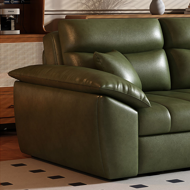 Canapé-lit en cuir 102,36 po, H 33,46 po x l 102,36 po x P 35,04 po