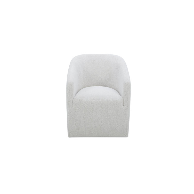 Sandy Rolling Dining Chair Off White, White