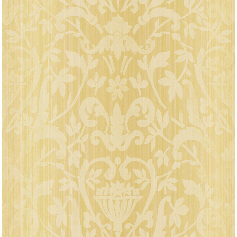 Papier peint damassé non tissé Seabrook Designs, Miel