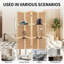 4 - Panel Wood Folding Room Divider Screens Privacy Separation Wall With Shelves