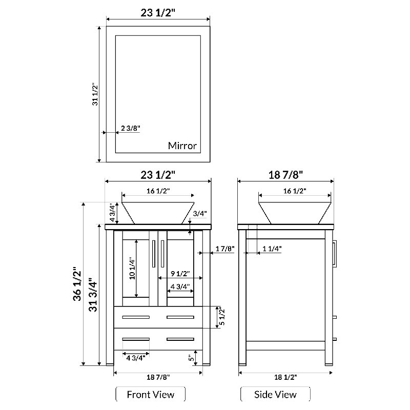 Ensemble de meuble-lavabo de salle de bain double 84 po avec miroir modern, Blanc
