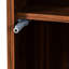 Vitrine à 5 tablettes, lumières à DEL, portes en verre, poupées, vaisselle, bureau, salle de jeux, largeur de 15,46 po, hauteur 70,18 po, armoire de couleur noyer avec tablettes et éclairage, idéale pour la maison, les salles à manger