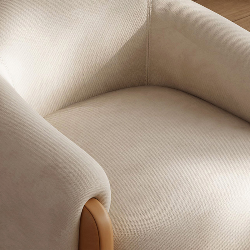 Fauteuil inclinable en bois de lin léger et luxueux, Beige
