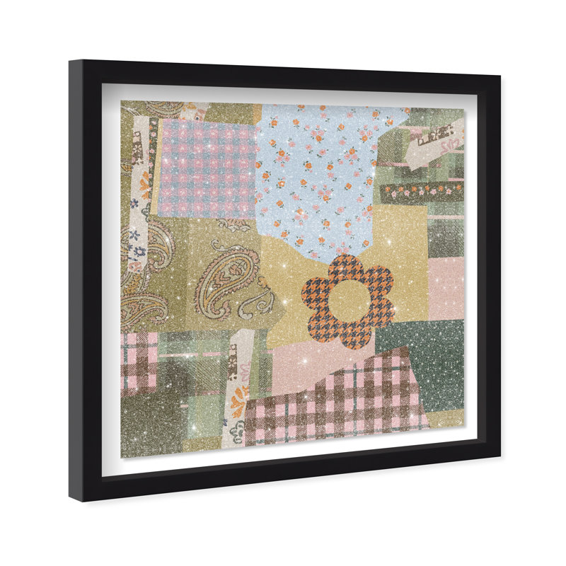 Retro Scarf Print by Oliver Gal, 13.5"H x 13.5"W, Black Shadowbox