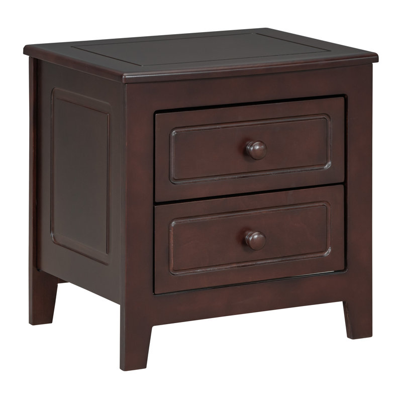 Table de chevet 2 tiroirs Dalton, Walnut