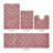 Hugo Premium 100% Cotton 2370 GSM 4-Piece Tufted Bath Rug Set with Non-Slip Spray Latex Backing, OEKO-TEX® Certified, Super Absorbent & Machine Washable, Pink-286268724-311034147