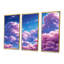 Ensemble de salon art mural nuage rose-2072474240-2072474245