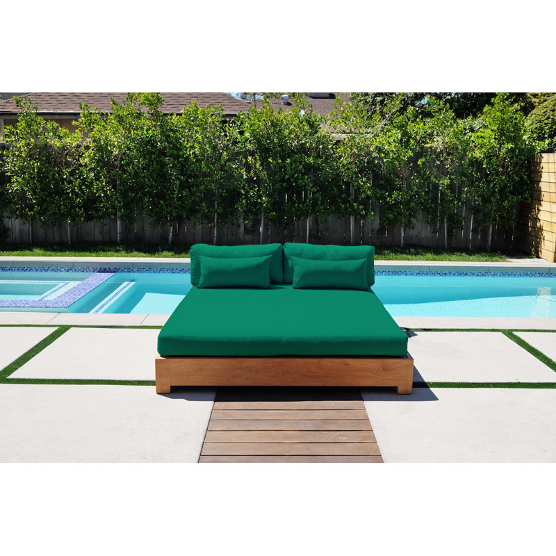 Westgate Outdoor 2 - Seat Patio Daybed, Forrest Green Velvet