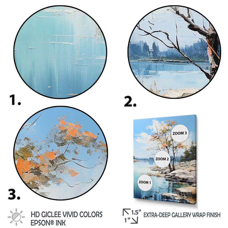 «Celedonia Lonely Tree Archipelago», reproduction sur toile, H 20 po x l 12 po x P 1 po, Cadre flottant doré