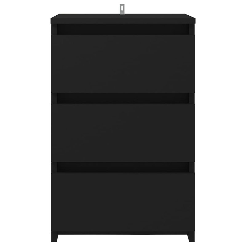Cowlic Bed Cabinet 40x35x62.5 cm Engineered Wood, Black, 1