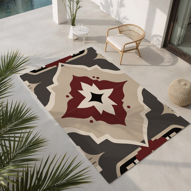 Tapis d'intérieur et d'extérieur Historic Whimsy, Rectangulaire 2 pi x 3 pi