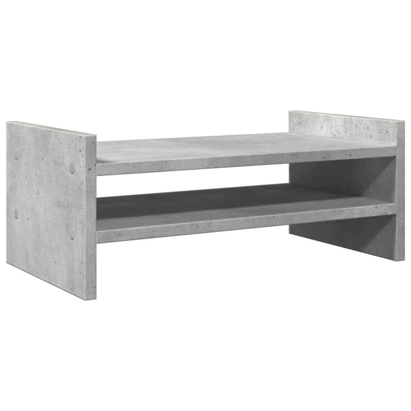 Shirleyan Manufactured Wood Monitor Stand, Concrete Grey