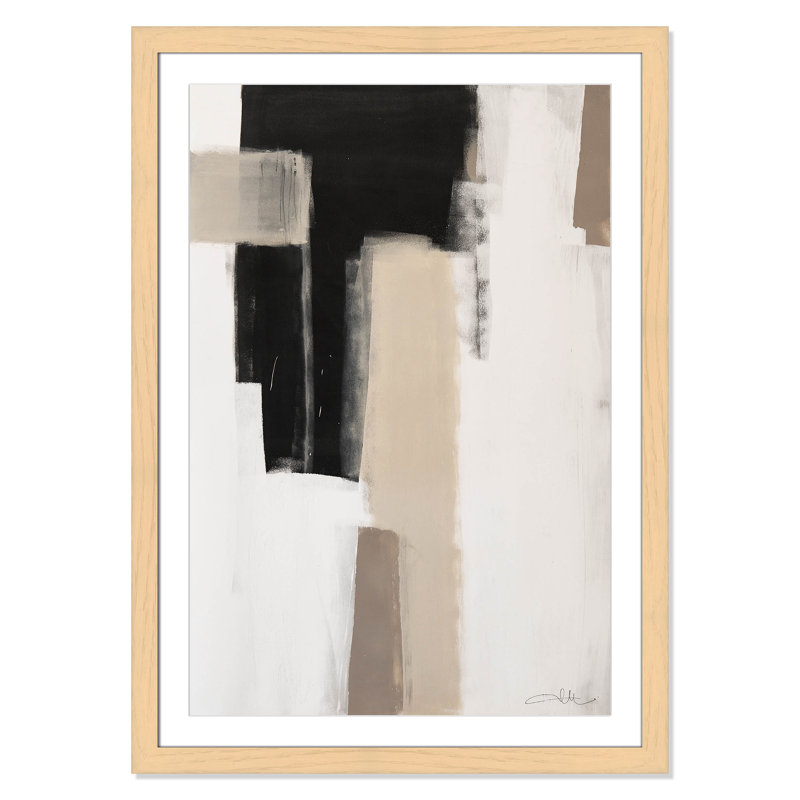 Calvin "Earth Scapes I" Print, 43" H x 31" W x 1.25" D, Natural Cube Frame Matted