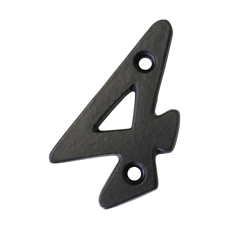 Numéro de maison 2 po, 4, Noir