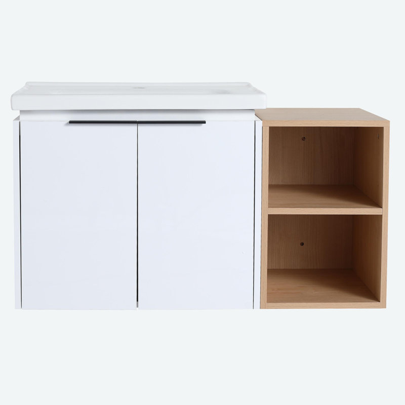 Meuble-lavabo simple 35,8 po avec plateau en céramique Nardoni