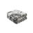 Washable Area Rug, Vintage Medallion Low Pile Non Slip Foldable Indoor Carpet, TPR Backing, Gray Tone, 5'x7'-565426021-565426011