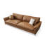 Causeuse coussin orange en cuir véritable