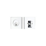 Square Single Cylinder Deadbolt Polished Chrome Finish