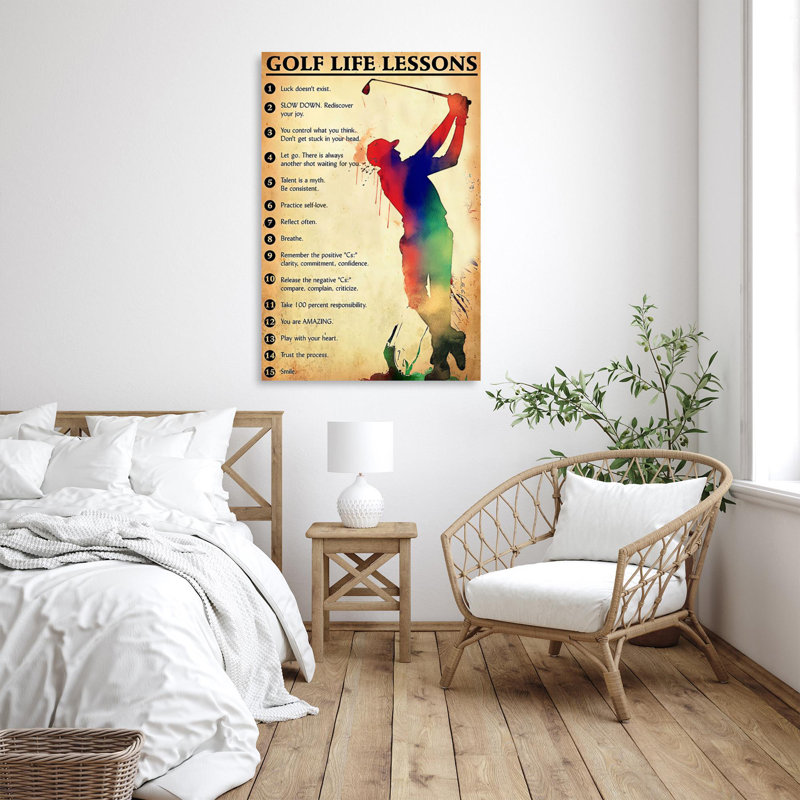 «Kristafer Golf Life Lessons On», impression sur toile, H 14 po x l 11 po x P 1,25 po