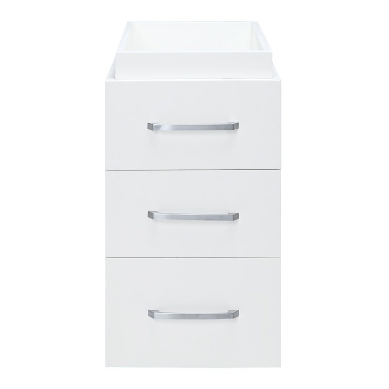 Base de meuble-lavabo à trois tiroirs 15 po Cameron, Blanc