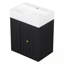 Meuble-lavabo mural avec lavabo et tablette latérale-1405692135