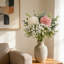 Bouquet de hortensias artificiels, bouquets de gypsophiles, bouquets de fleurs réalistes avec feuille d'eucalyptus pour le mariage, la Saint-Valentin, Pâques et la maison-1831091224