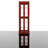 Elegant Cherry Lighted Curio Display Cabinet With Glass Doors-346036772