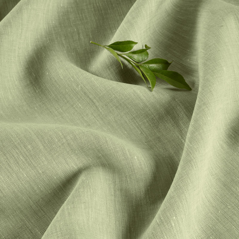 100% Pure Linen Table Runner - Athena, 60" x 14", Chambray Olive