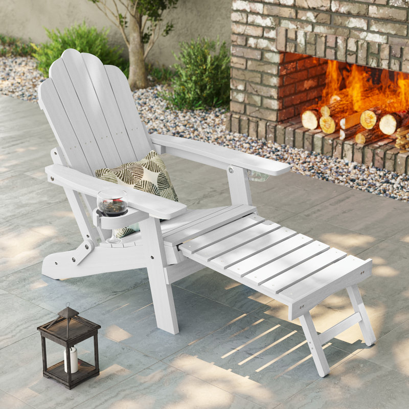 Chaise Adirondack pliable HiPS, Blanc