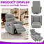 Fauteuil inclinable manuel en polyester avec massage à 8 points, dossier réglable, base pivotante et berçante-1290933818