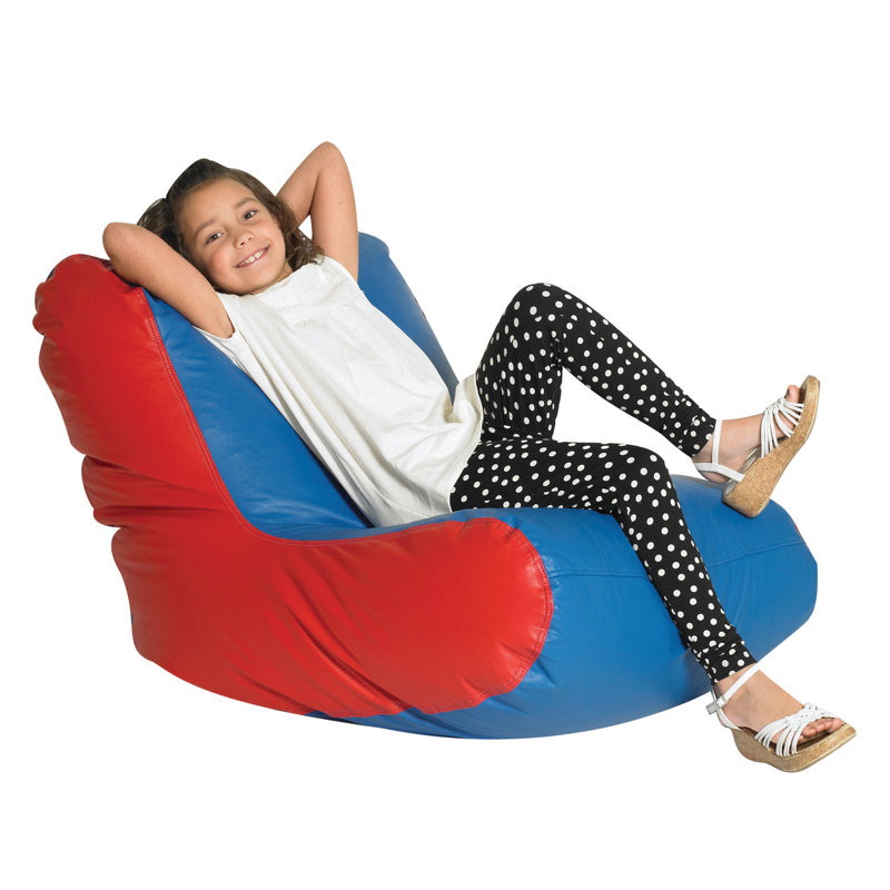 School Age High Back Lounger - Blue/Red