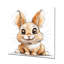 Caricature de l'adorable bébé lapin I - Lapin, art mural-313631243-313631255