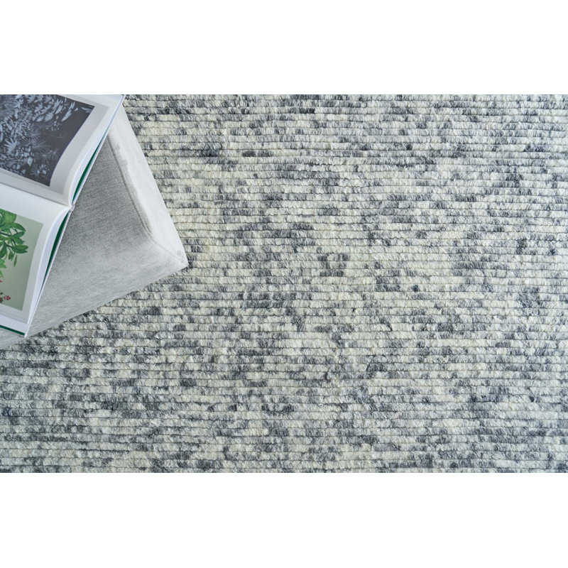 Kaza Wool Striped Area Rug, Rectangle 8' x 10'