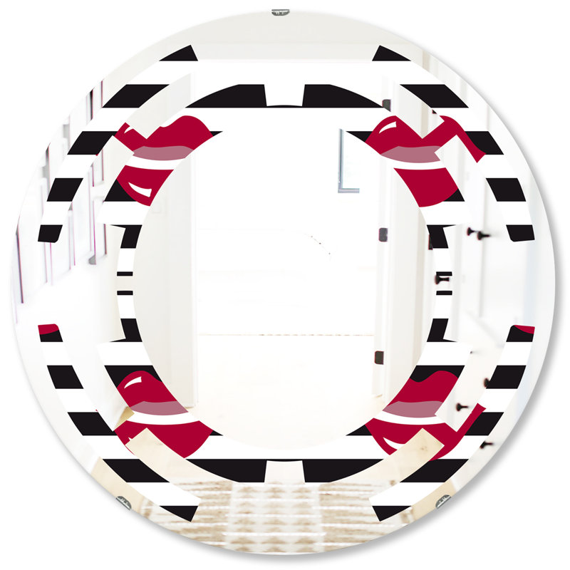 Miroir mural Space Lips, H 31,5 po x l po