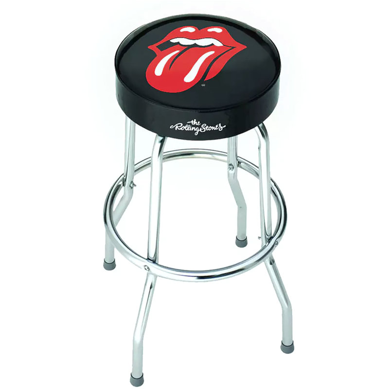  TABOURET DE LANGUE R roulant des pierres noir / chrome