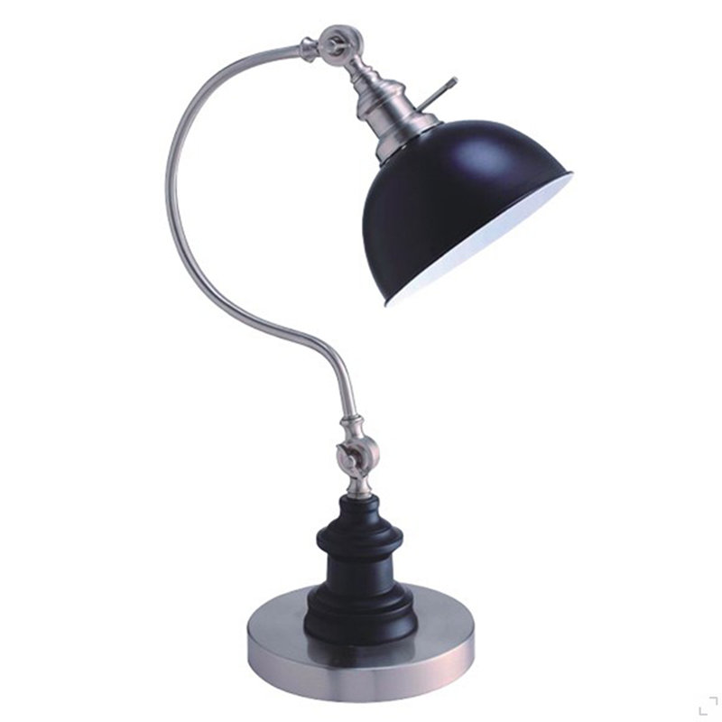 LAMPE DE TABLE EN NICKLE SATINE 22 "H