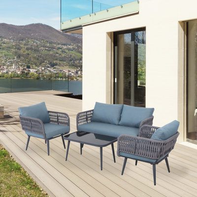 Caicos 3 - Person Patio Dining Set with Rectangular Table