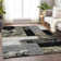 Premium Machine Washable Prisco Black Rug
