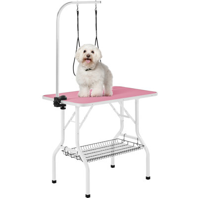 159cm H x 91cm W x 61cm D Adjustable and Foldable Dog Folding Grooming Table