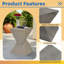 Table d'appoint sculpturale en forme de sablier, MGO résistant aux intempéries, utilisation intérieure / extérieure-774348088-774348091