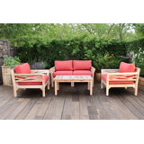Monterey Teak 4 - Person Patio Conversation Sets with Cushions