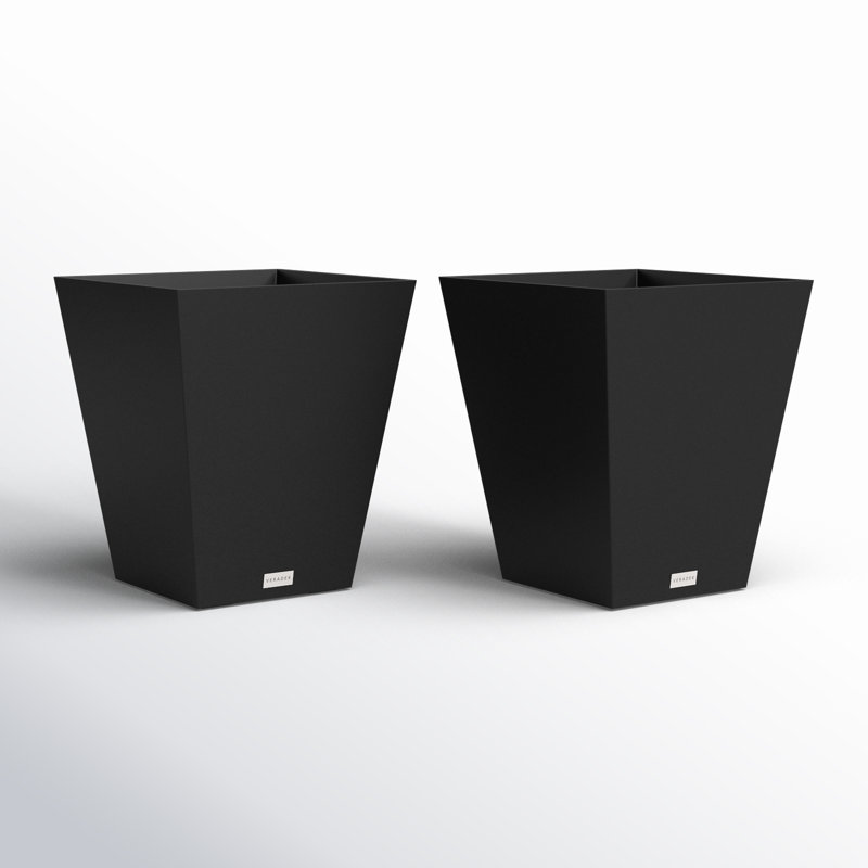 Pure Series Nobleton Planter, 22" H x 19" W x 19" D, 2, Black