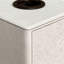 Ivory Wood Leather Tissue Box Cover